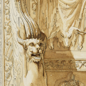 Drawing, Antique Chair with Bacchic Themes, ca. 1800