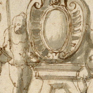 Drawing, Project for a Pediment, ca. 1580