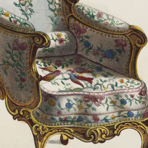 Album Page, "Bergère" (Style Louix XV), no. 1, in Le Garde-Meuble (The Storehouse), 1839–85