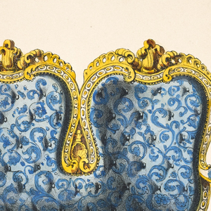 Album Page, Fauteuil Siamois, "Collection de Sieges," no. 60, in La Garde-Meuble (The Storehouse), 1839–85
