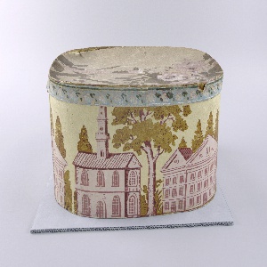 Bandbox, Unidentified Chapel and Building, ca. 1845