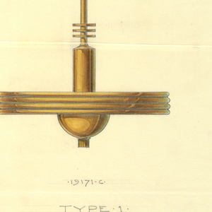 Drawing, Design for Hanging Electric Light Fixture, 1923–43
