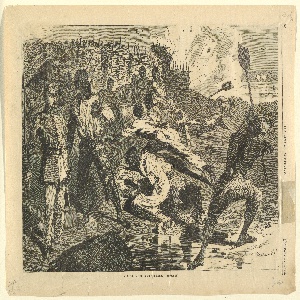 Print, A shell in the rebel trenches, Harper
