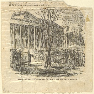 Print, Gen. Thomas swearing in the volunteers, Washington D.C., Harper