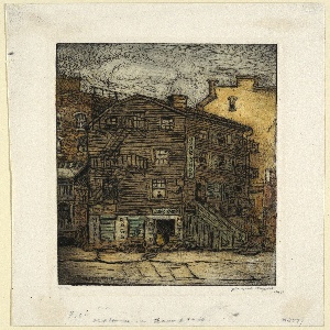 Print, Old House on East 29th Street, ca. 1925
