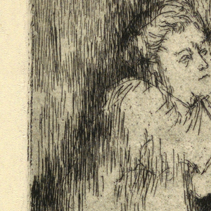 Etching, Seated Woman, 1956