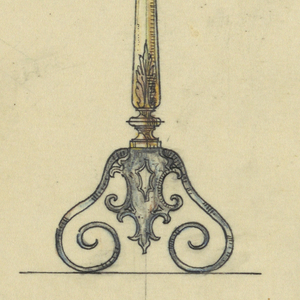 Drawing, Andiron, 20th century