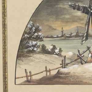 Drawing, Design for lampshade, 19th–20th century