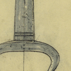 Drawing, Andiron, 20th century