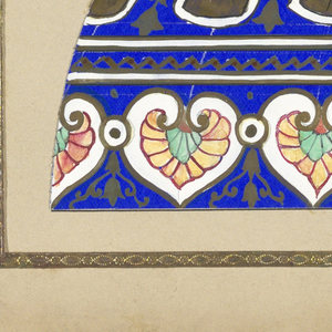 Drawing, Design for lampshade, 19th–20th century