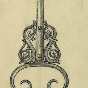 Drawing, Andiron, 20th century