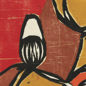 Print, Woodcut. "Floral Abstraction", 1955