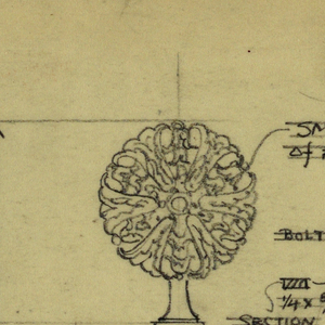 Drawing, Andiron: Portsmouth, 20th century
