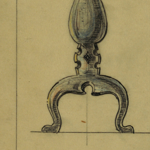 Drawing, Andiron, 20th century