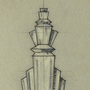 Drawing, Andiron, 20th century