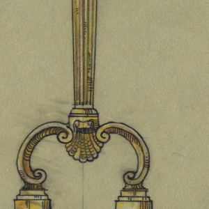Drawing, Andiron, 20th century