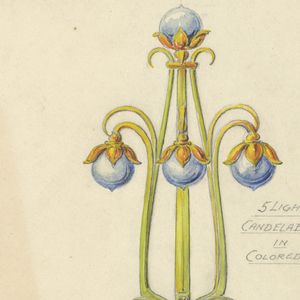 Drawing, Design of Candlestick and Candleabrum, February 1919