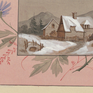 Drawing, Design for lampshade, 19th–20th century
