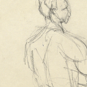 Drawing, Study of a Male Nude, 1957
