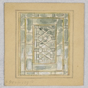 Drawing, Design for stained glass, late 19th century