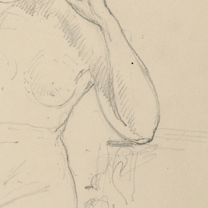 Drawing, Female Nude Seated, 1870–80