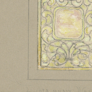Drawing, Design for stained glass, late 19th century