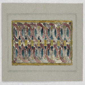 Drawing, Design for stained glass, late 19th century
