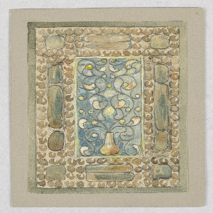 Drawing, Design for stained glass, late 19th century