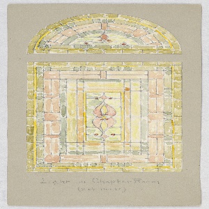 Drawing, Design for Stained Glass Window: Light in Chapter Room, Carnegie Hall, New York, NY, late 19th century