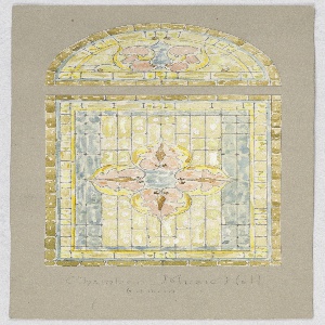 Drawing, Design for Stained Glass Windows: Chamber Music Hall, Carnegie Hall, New York, NY, late 19th century
