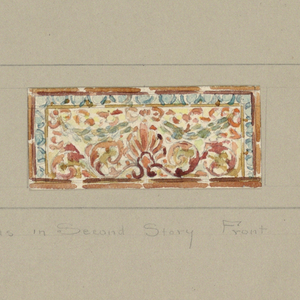 Drawing, Design for stained glass, late 19th century