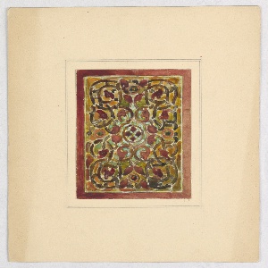 Drawing, Design for stained glass, late 19th century