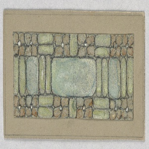 Drawing, Design for stained glass, late 19th century