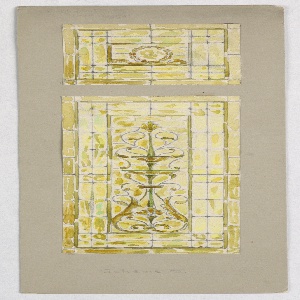 Drawing, Design for stained glass, late 19th century