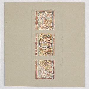 Drawing, Design for stained glass, late 19th century