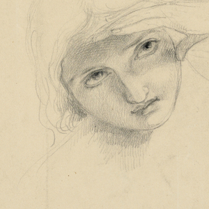 Drawing, Woman Shielding Her Eyes, ca. 1844