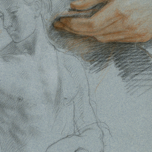 Drawing, Male Nude Standing, Separ, 1858