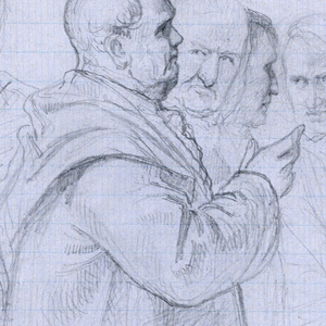 Drawing, Study for "Scientific Group", 1858