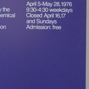 Poster, Taking Things Apart and Putting Things Together, for the American Chemical Association, 1976