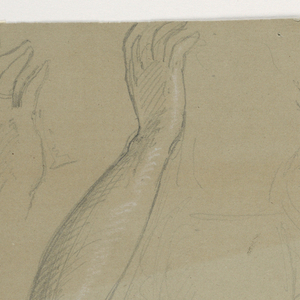 Drawing, Woman With Hands Raised A, 1844–45