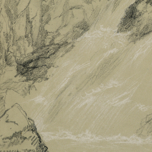 Drawing, Waterfall