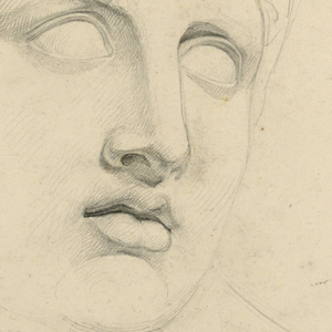 Drawing, Study of Mark Anthony from a Statue, 1840