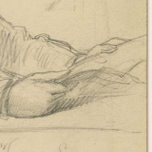 Drawing, Robert Lenox Seated at a Desk for the Chamber of Commerce Portrait, 1865