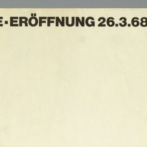 Poster, Exhibition Poster: Carl Andre,  Galerie Heiner Friedrich, Munich, 1968