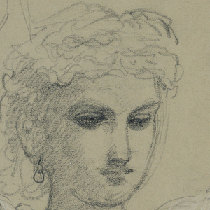 Drawing, Woman With Hands Raised A, 1844–45