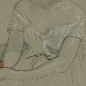 Drawing, Study for "Martha Washington Reception", 1860