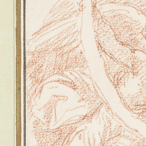 Drawing, Winged figure holding strap with putto, ca. 1759–70