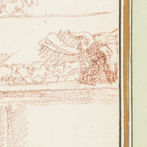 Drawing, Armory, mask and a garland, ca. 1759–70