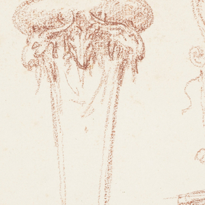 Bound Drawing, A Vase, and a Lamp on a Stand, in Dessins d