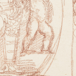 Drawing, Seated female figure with books and putti, ca. 1759–70